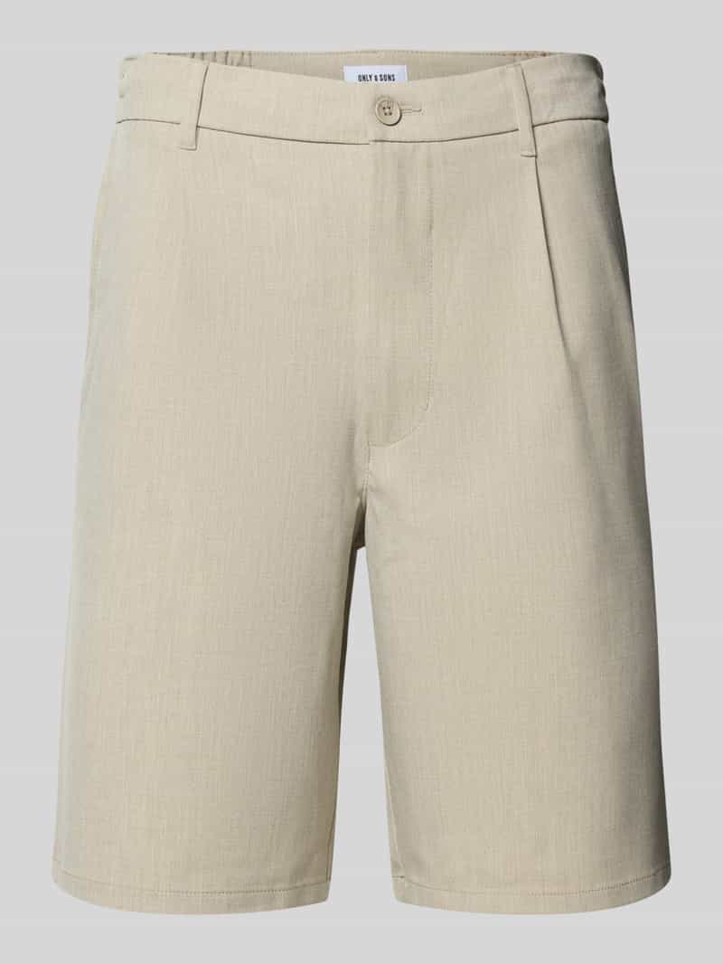 Slim fit korte broek met achterzakken, model 'LOU'