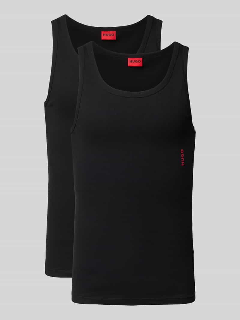 Tanktop met labelprint in een set van 2 stuks