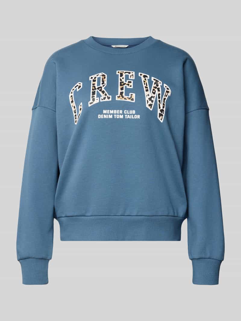 Tom Tailor Denim Loose fit sweatshirt van puur katoen