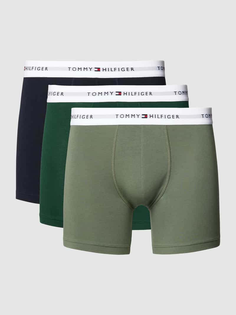 Tommy Hilfiger Boxershort met elastische band met label in een set van 3 stuks