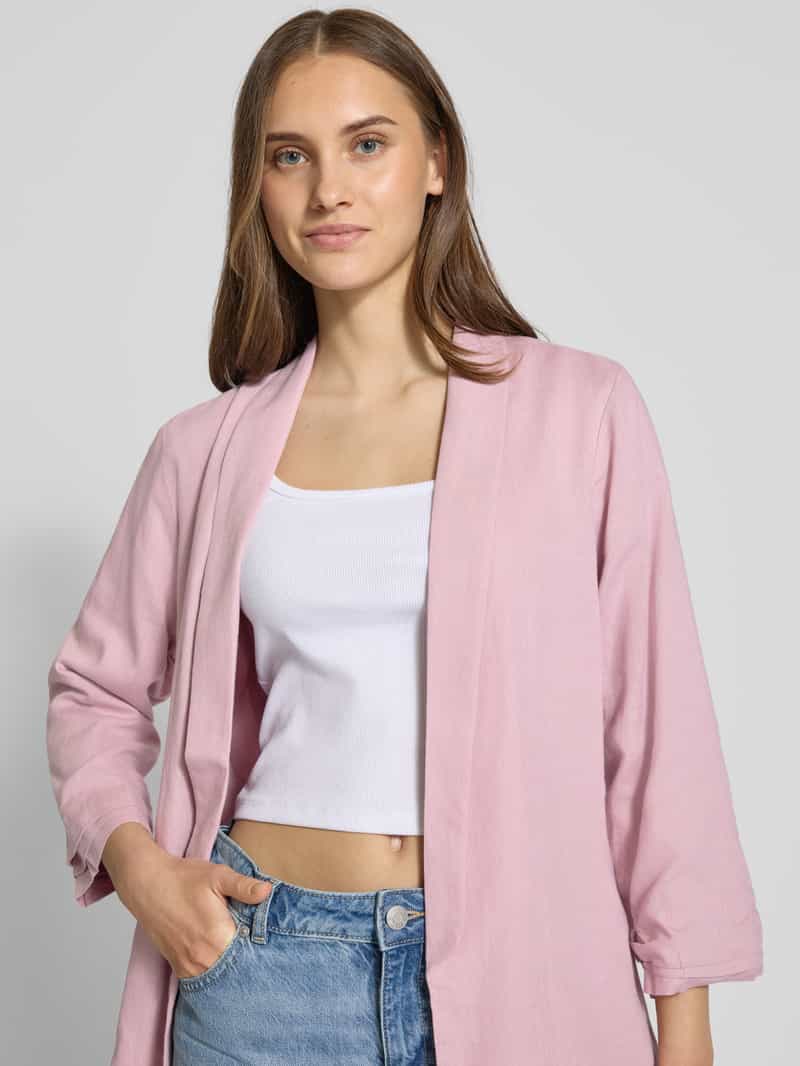 Pieces Regular fit blazer van een mix van viscose en linnen model 'PIA BOSELLA'