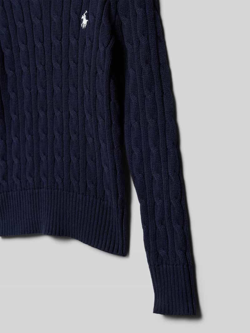 Polo Ralph Lauren Teens Gebreide pullover met kabelpatroon en ronde hals