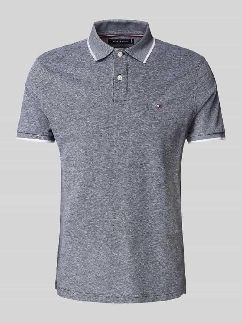 Tommy Hilfiger Regular fit poloshirt van een mix van katoen en linnen