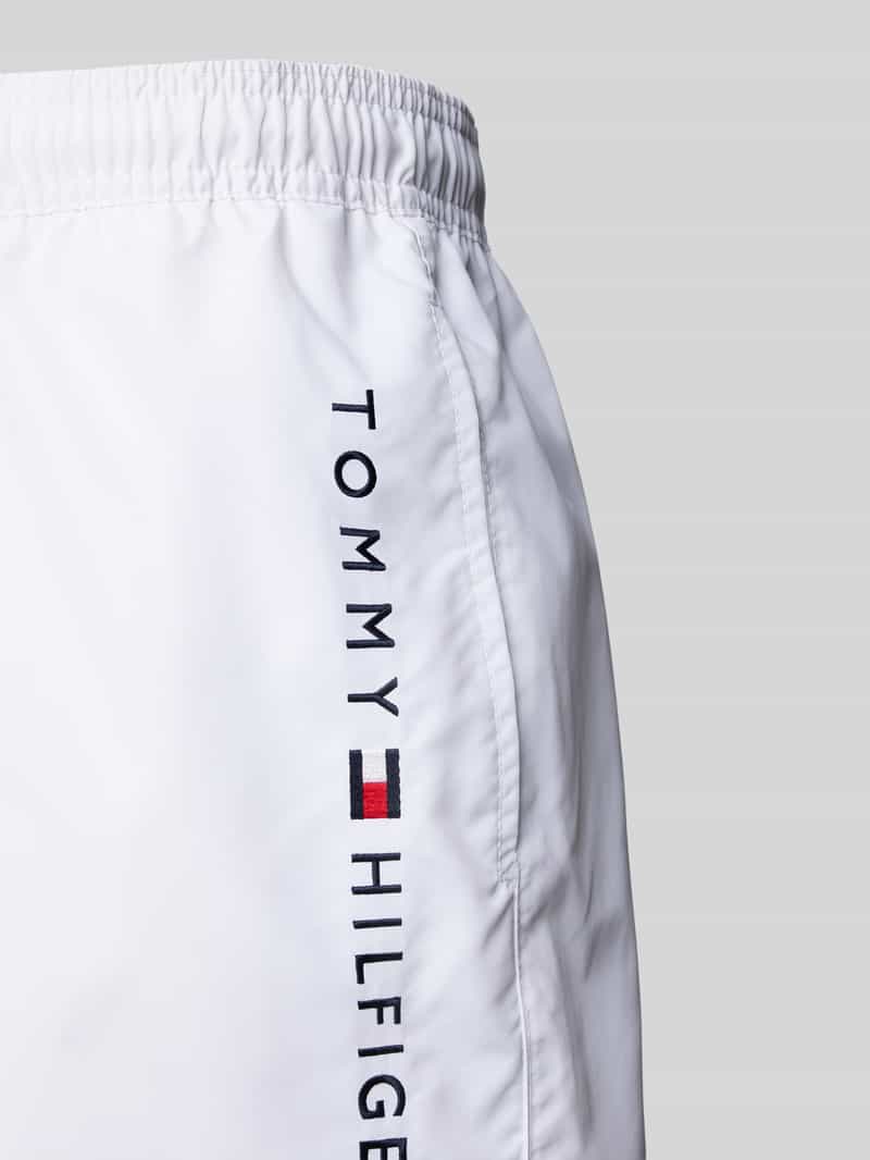 Tommy Hilfiger Regular fit korte zwembroek met labelstitching