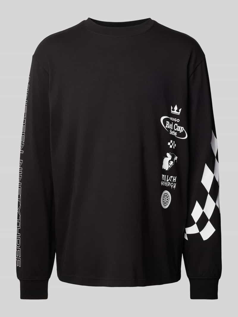 HUGO Sweatshirt met motiefprint model 'Dasino'