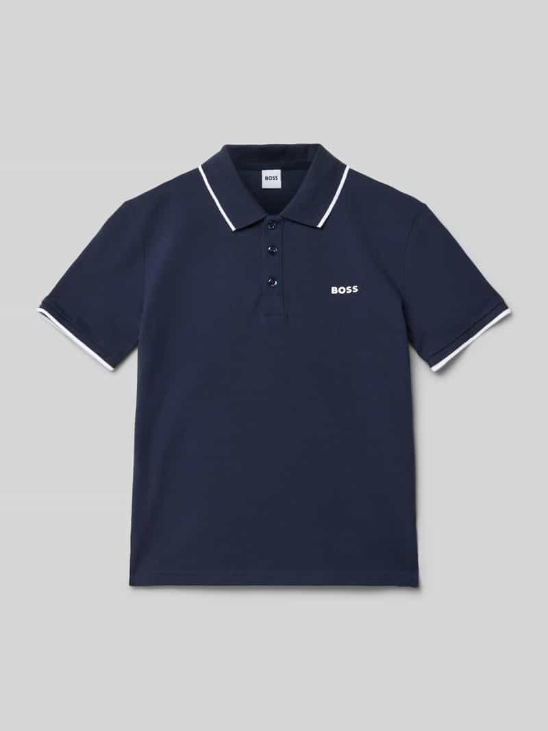 Boss Poloshirt met labeldetail