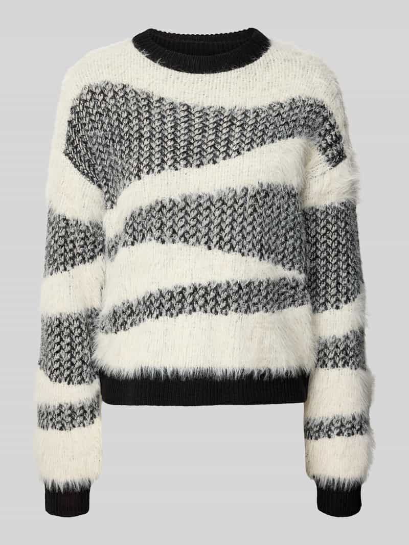 Vero Moda Regular fit gebreide pullover met structuurmotief model 'CALLIE'