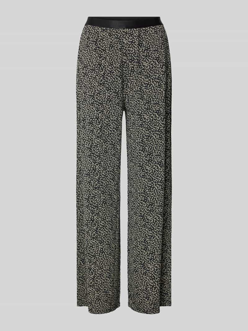 Marc O'Polo Wide leg stoffen broek met all-over motief