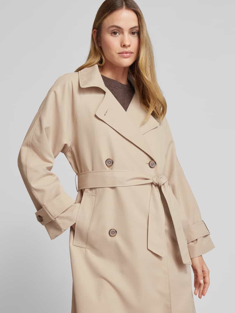 Tom Tailor Denim Loose fit trenchcoat met strikceintuur