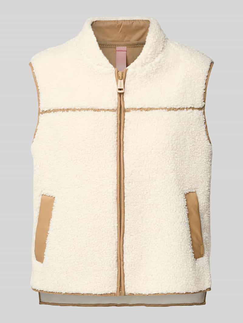 MOS MOSH Gilet van teddybont met schuine zakken model 'Rowe'