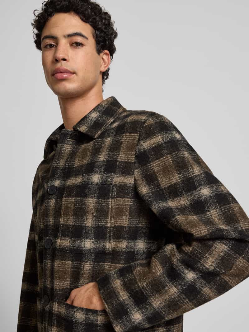 Marc O'Polo DENIM Regular fit overhemdjack van wolmix