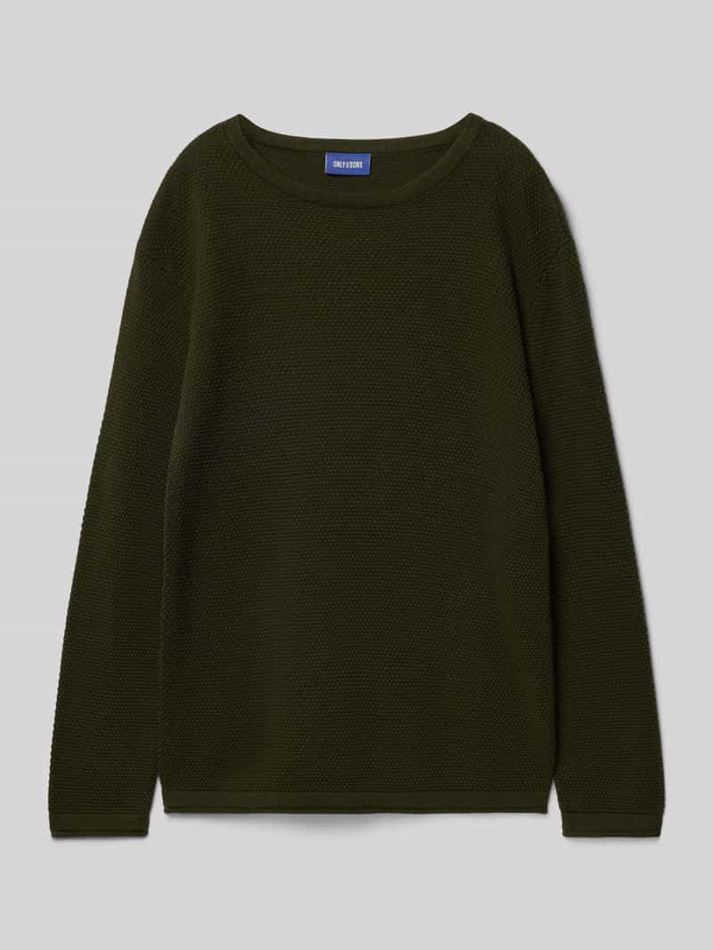 Only & Sons Regular fit gebreide pullover van puur katoen model 'PANTER'