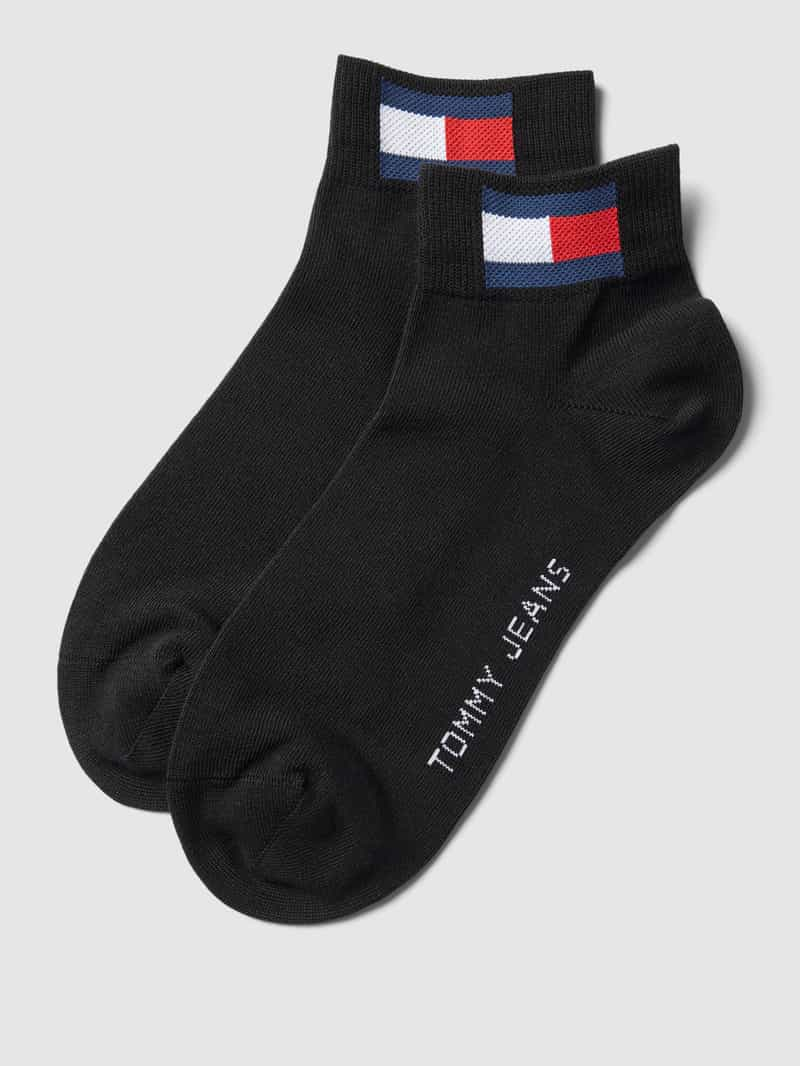 Tommy Hilfiger Sneakersokken met logoprint in een set van 2 paar