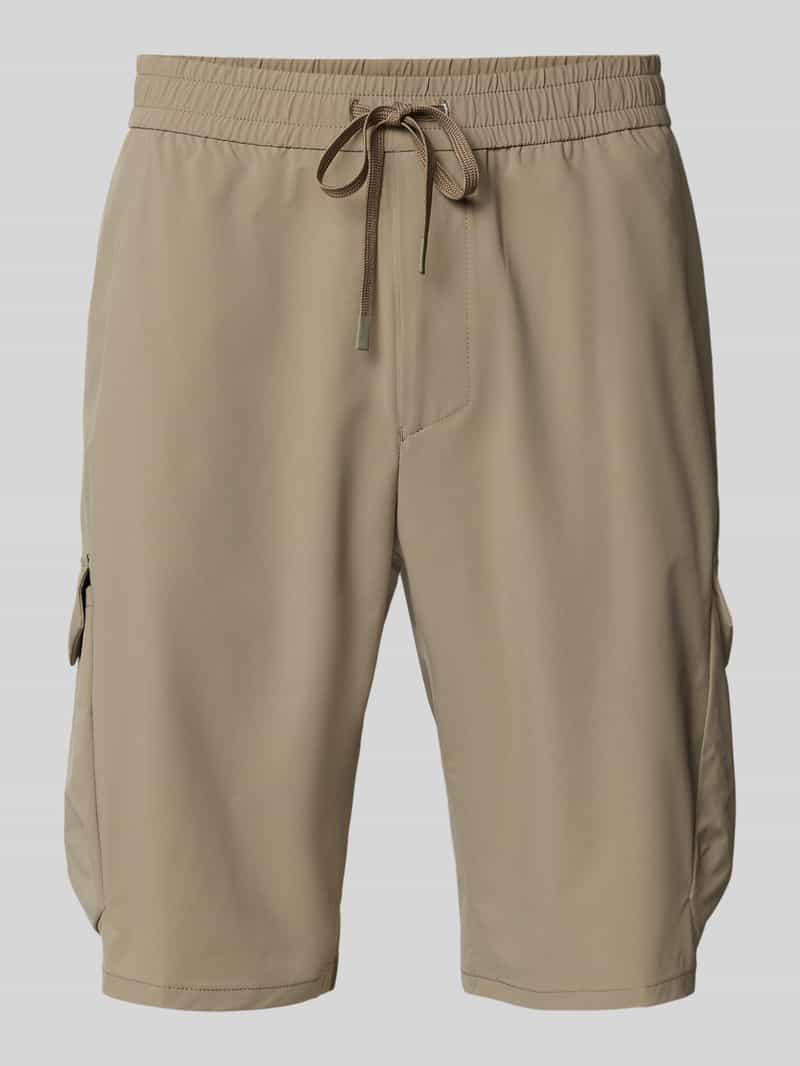 BOSS Green Tapered fit bermuda met cargozakken