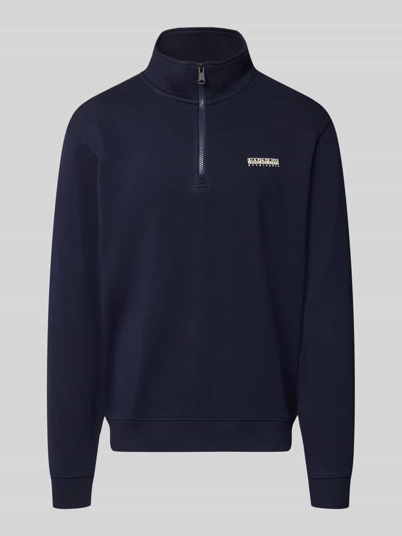 Napapijri relaxed fit sweatshirt van elastische katoenmix