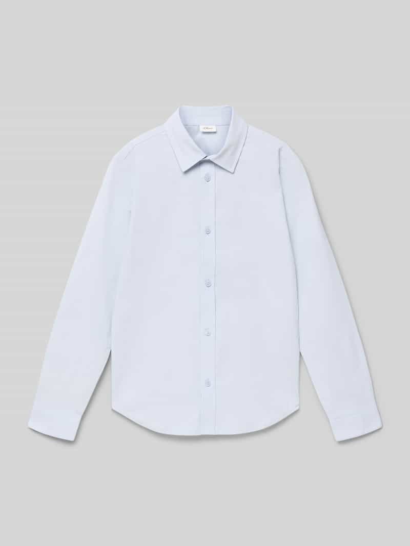s.Oliver RED LABEL Slim fit vrijetijdsoverhemd van katoenmix