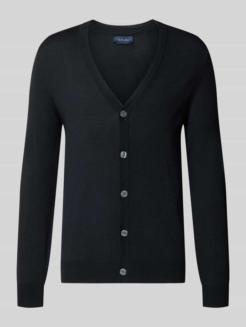Cardigan van wolmix met v-hals