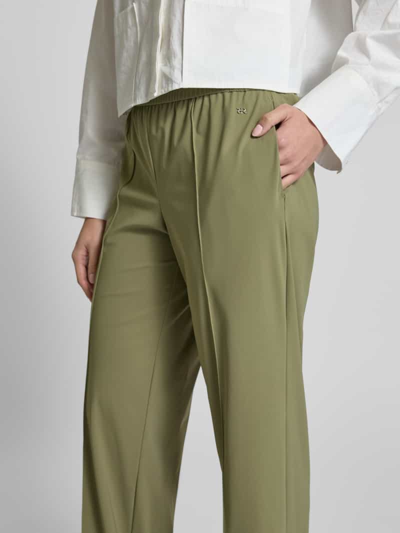 RAFFAELLO ROSSI Straight leg stoffen broek met vaste persplooien model 'COSMEA'