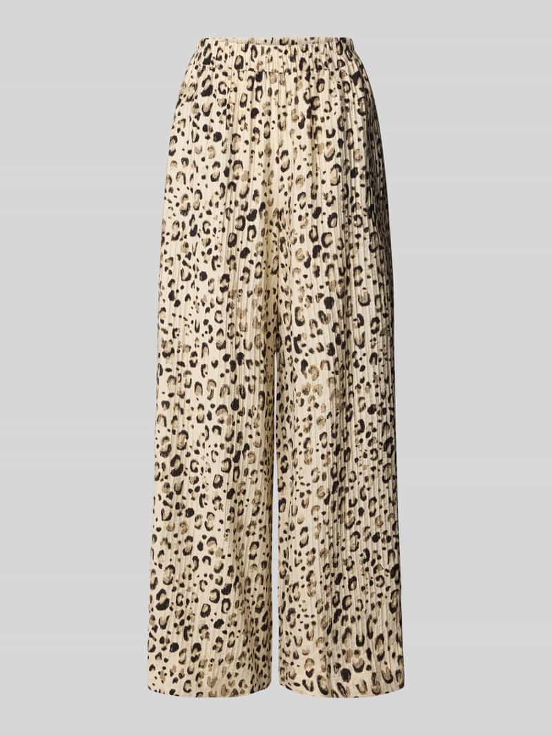 MSCH Copenhagen Wide leg stoffen broek met plissévouwen model 'Alyona Vlora'