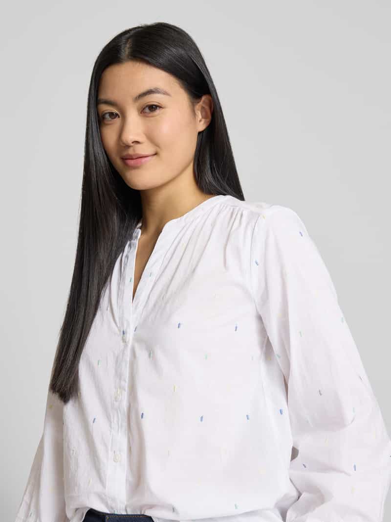 Tom Tailor Regular fit blouse met lange mouwen van puur katoen