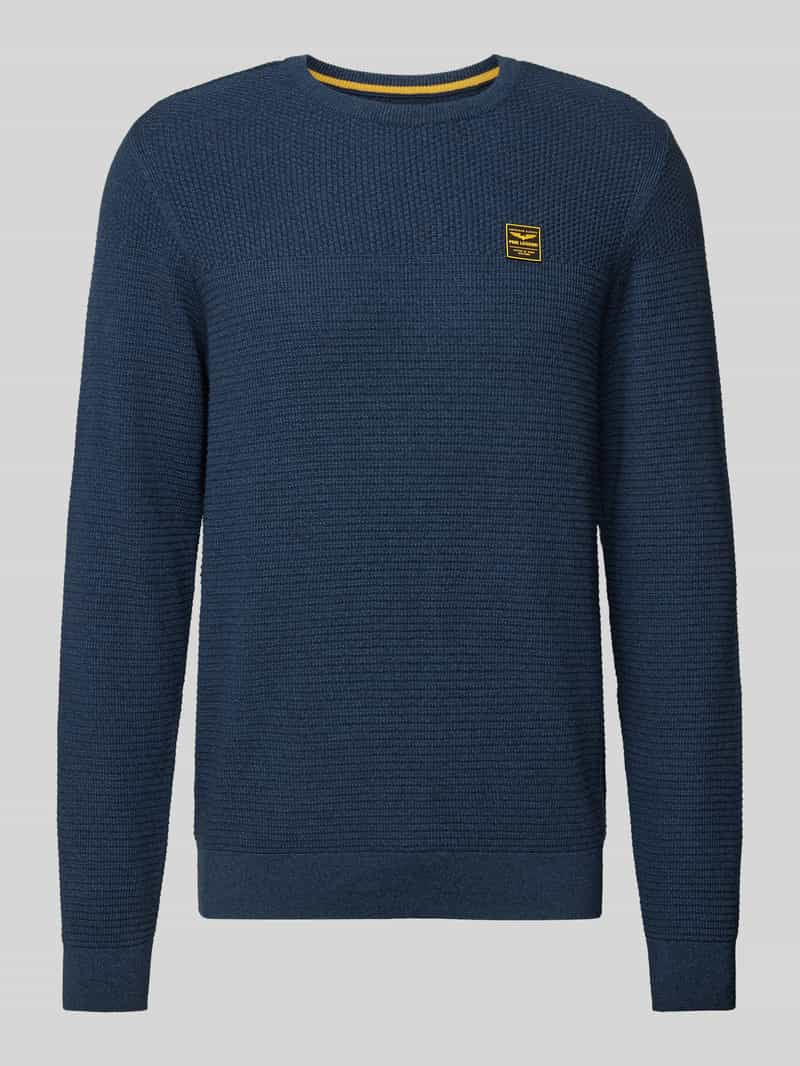 PME Legend Gebreide pullover met labelpatch