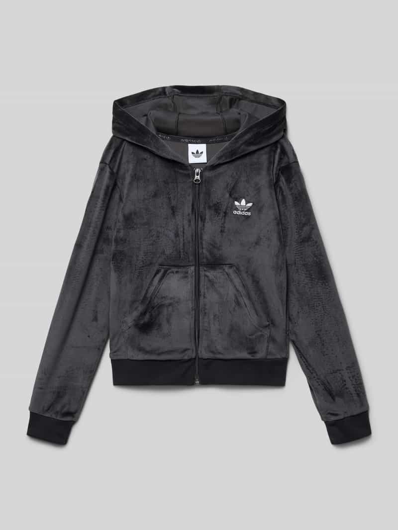 adidas Originals Sweatjack van suède met labelstitching