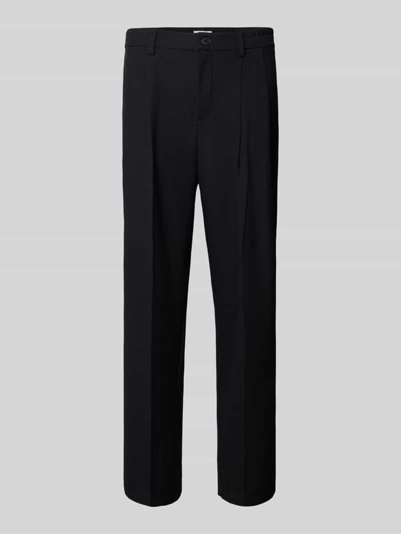 casual friday Regular fit stoffen broek met bandplooien model 'Grant'