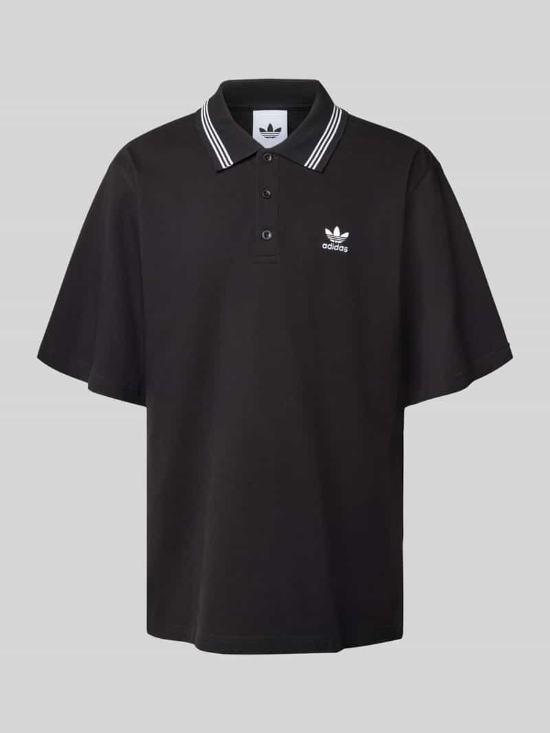 adidas Originals Loose fit poloshirt met labelstitching