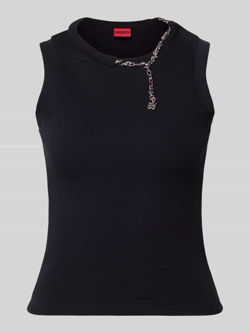 Slim fit top van katoenmix model 'Delolly'
