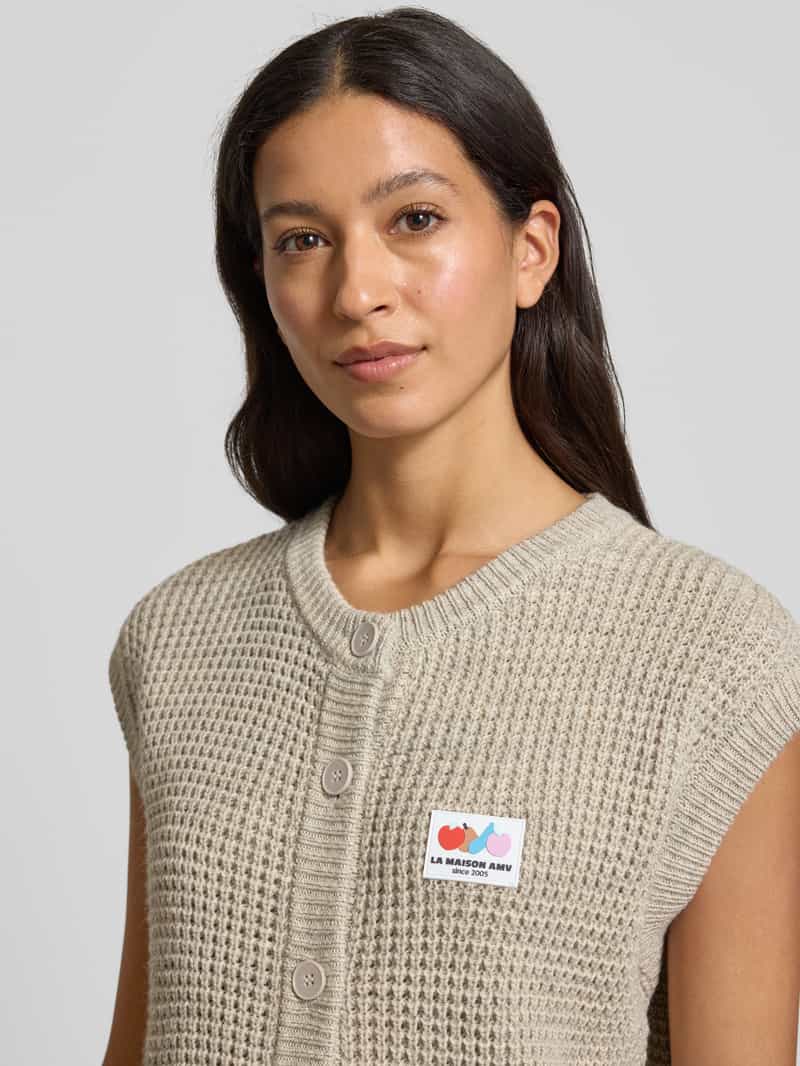 American vintage Mouwloos vest met structuurmotief model 'CRASHWAY'