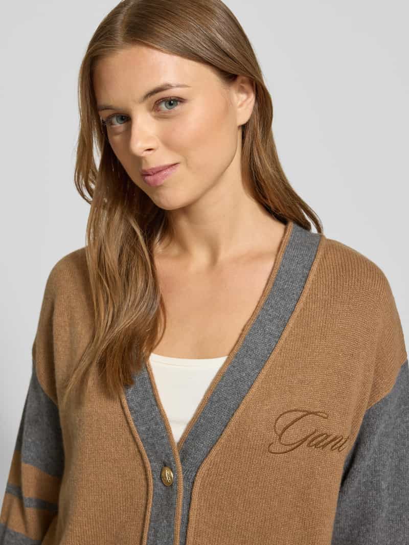 Gant Loose fit gebreid jack van een mix van wol en kasjmier