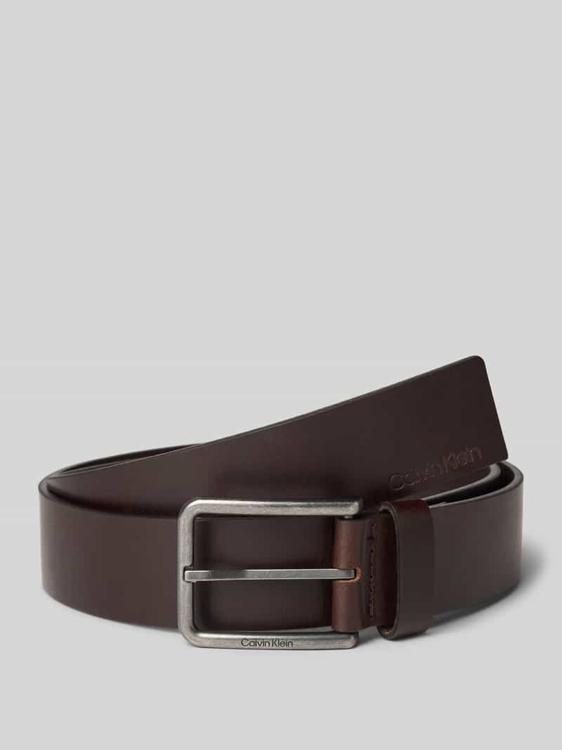 CK Calvin Klein Leren riem met doornsluiting model 'WARMTH BUCKLE'