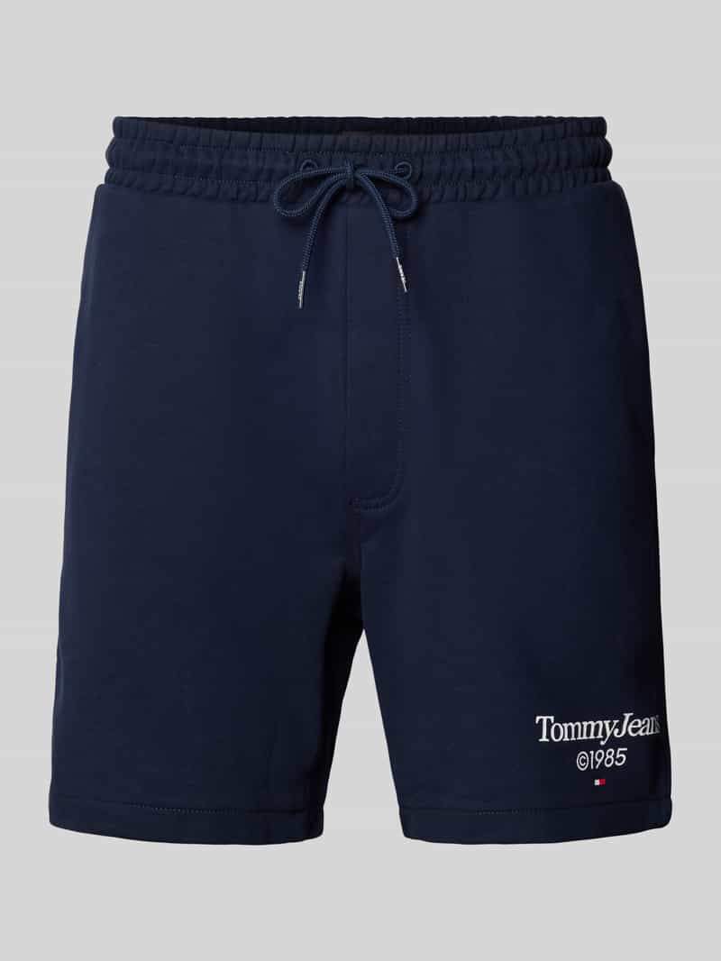 Tommy Jeans Regular fit sweatshorts met labelstitching