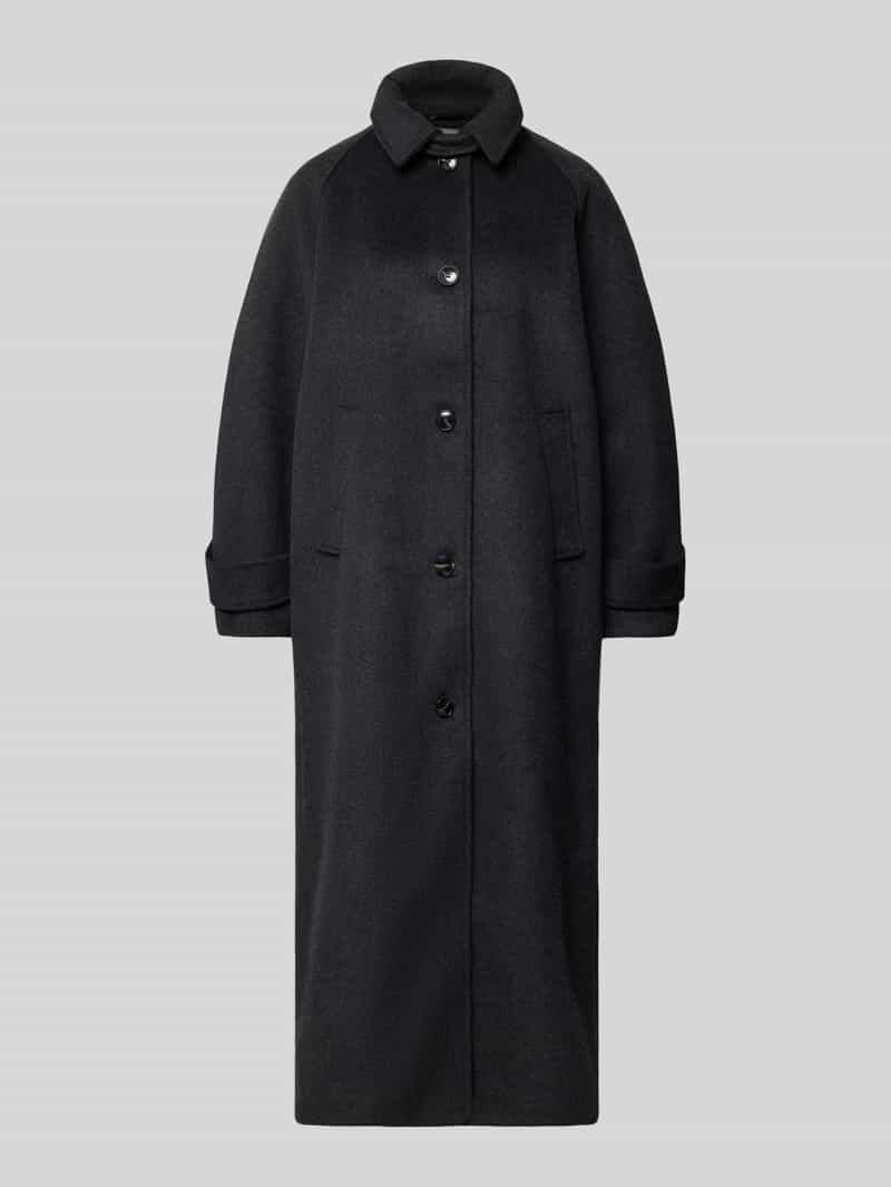 NEO NOIR Lange jas van linnenmix met opstaande kraag model 'Keaton'