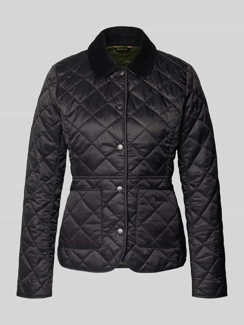 Gewatteerd jack met kraag van corduroy, model 'Deveron'