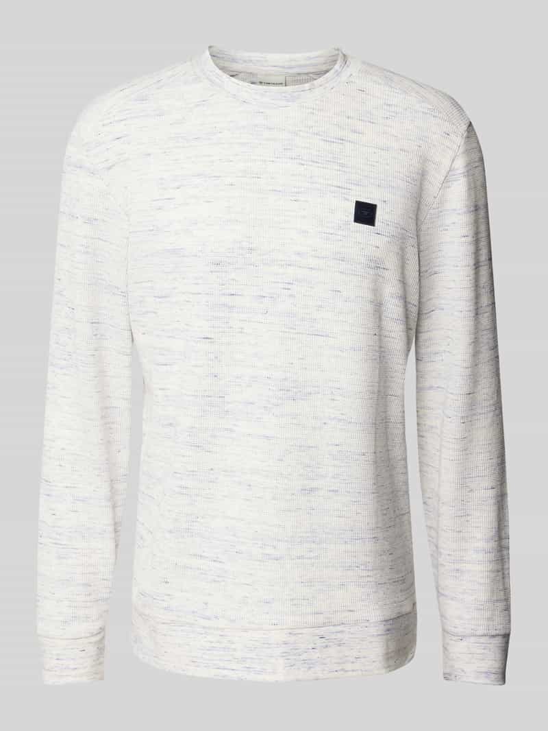Tom Tailor Regular fit sweatshirt van katoenmix in gemêleerde look
