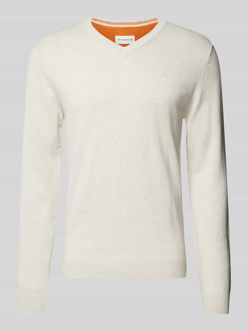 Tom Tailor Regular fit gebreide pullover met V-hals