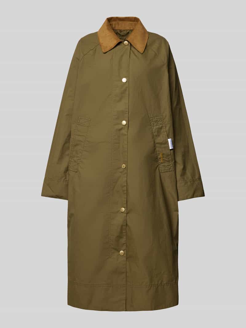 Barbour Lange jas met platte kraag model 'ETTIE'
