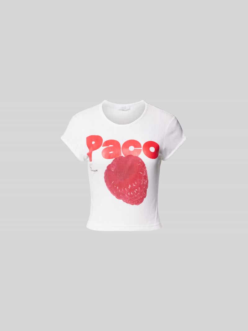 T-shirt met labelprint