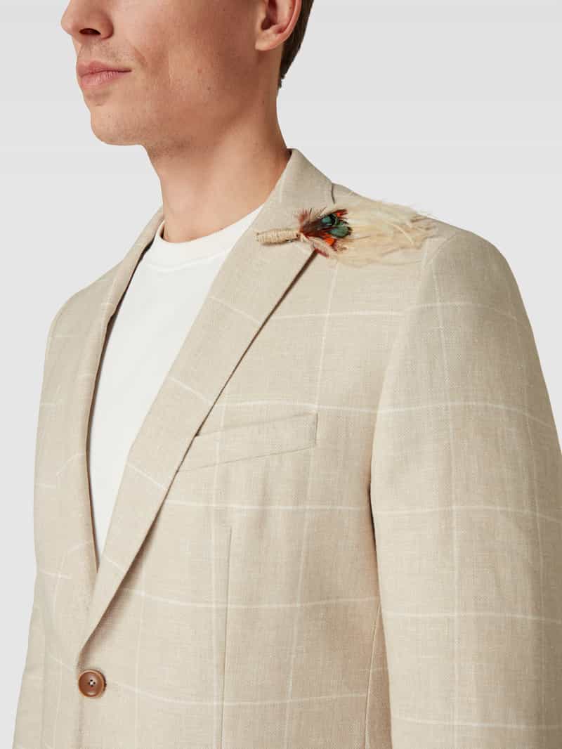 CG Club of Gents 2-knoops colbert met all-over motief model 'Paul'