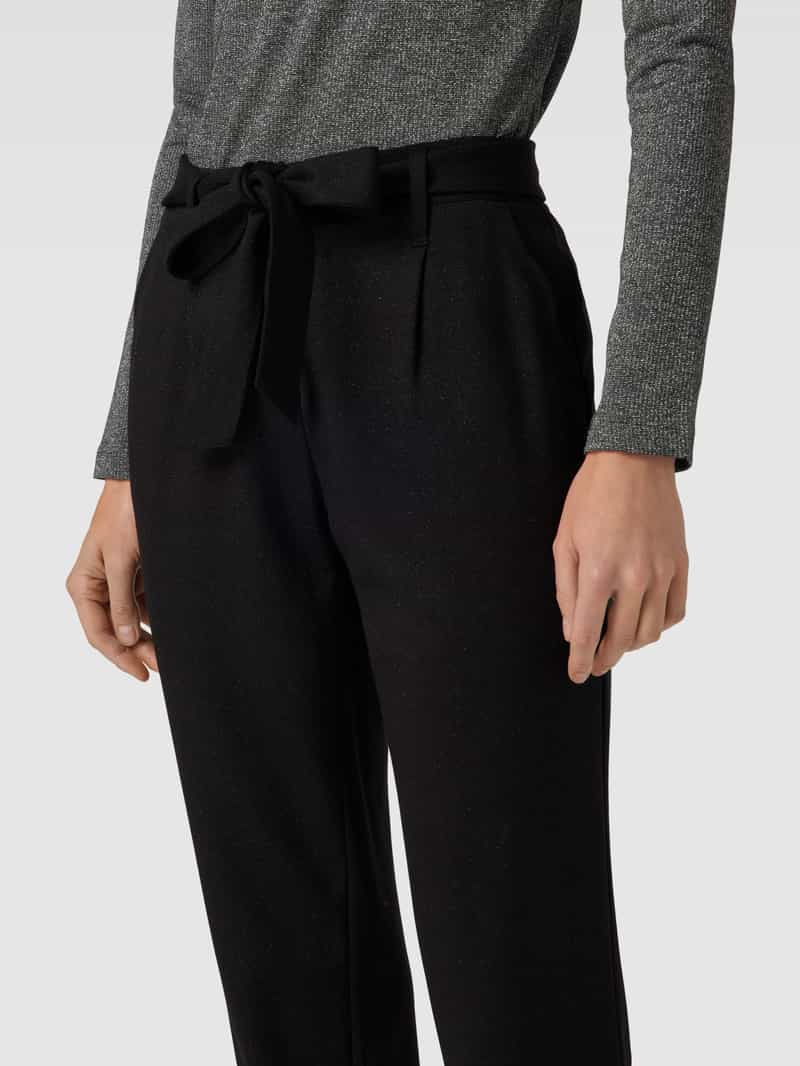 Zero Stoffen broek met bindceintuur
