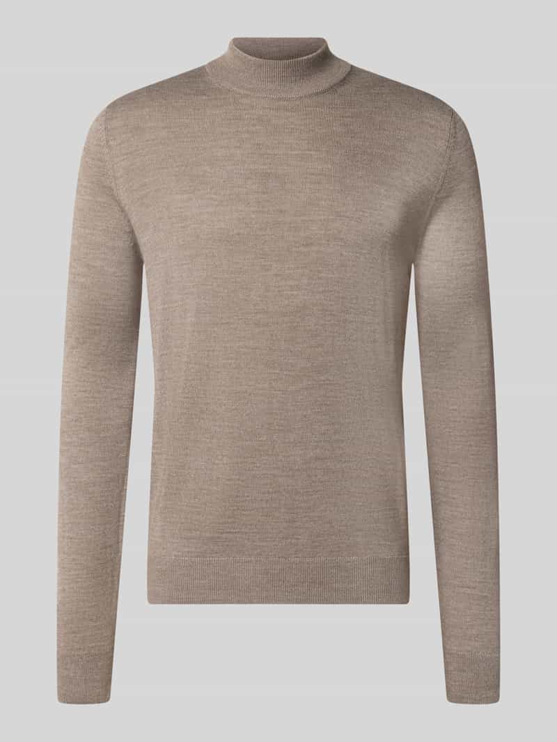Regular fit col van wolmix