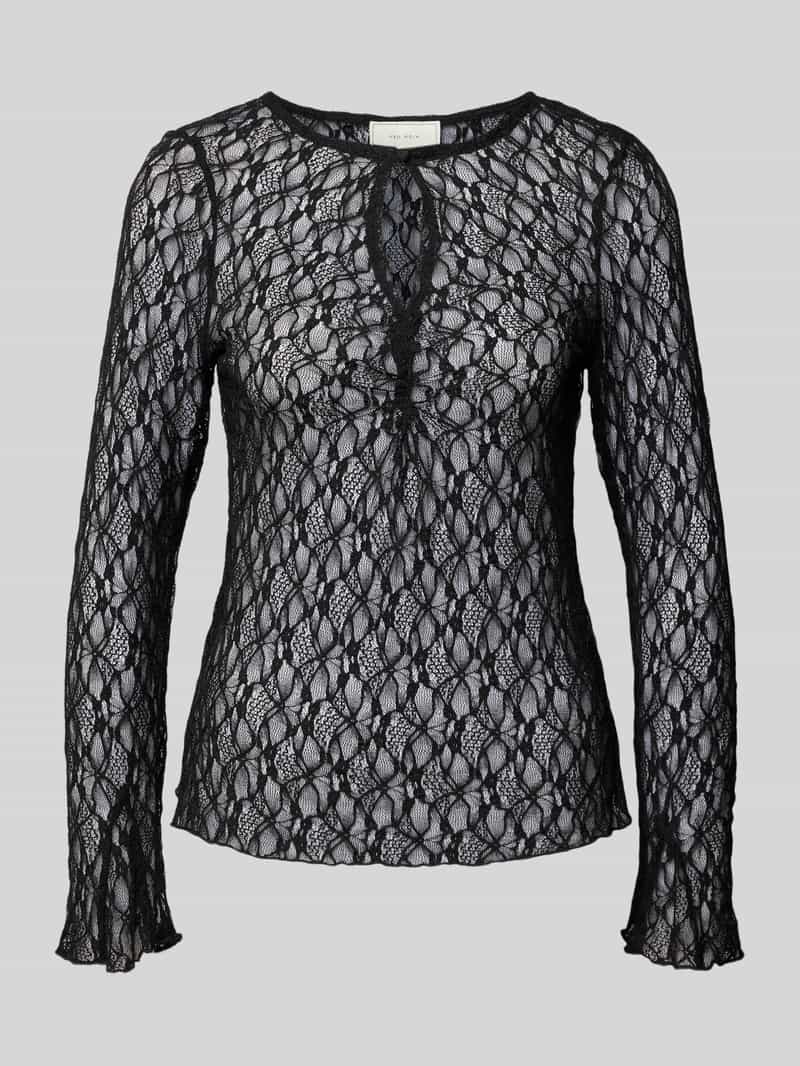 NEO NOIR Shirt met lange mouwen in semi-transparant design model 'Matria'