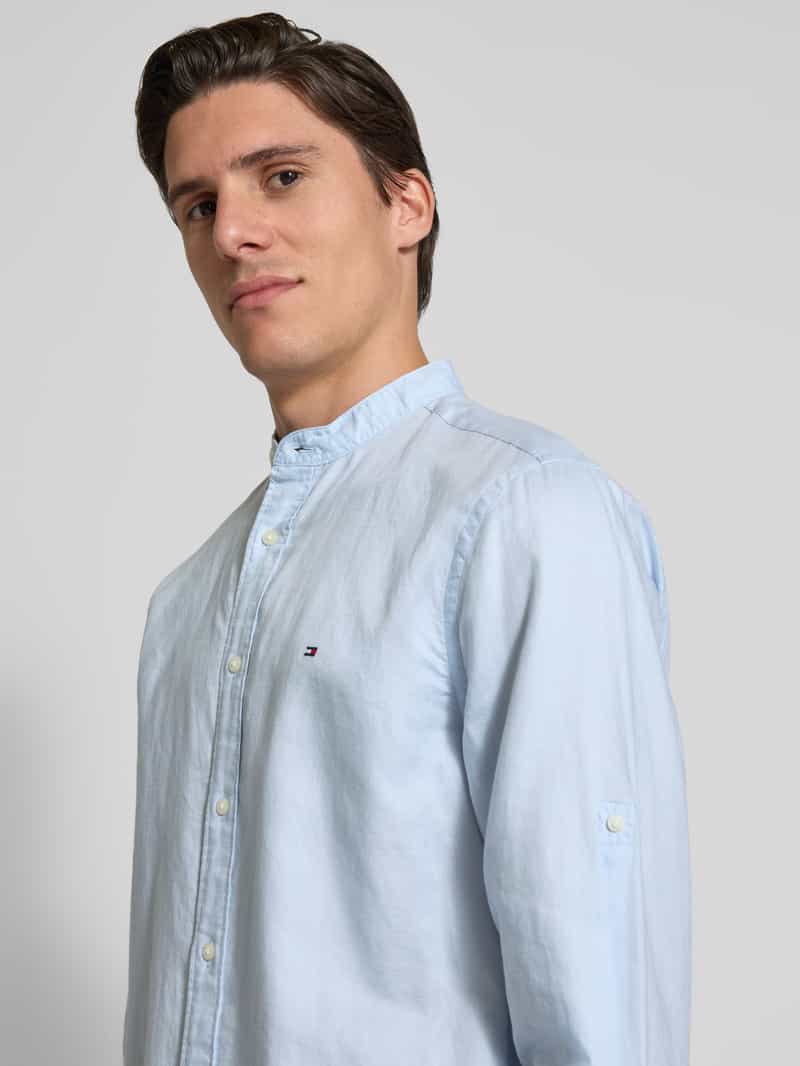 Tommy Hilfiger Regular fit vrijetijdsoverhemd van een mix van katoen en linnen