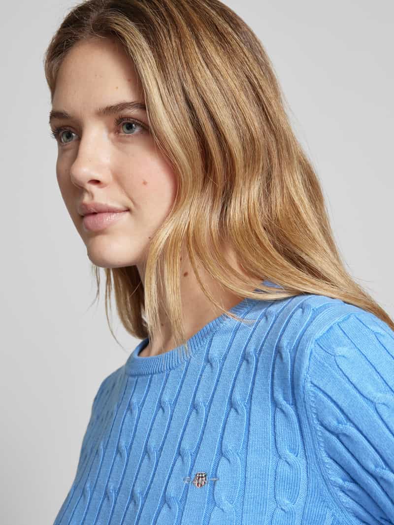 Gant Gebreide pullover met labelstitching