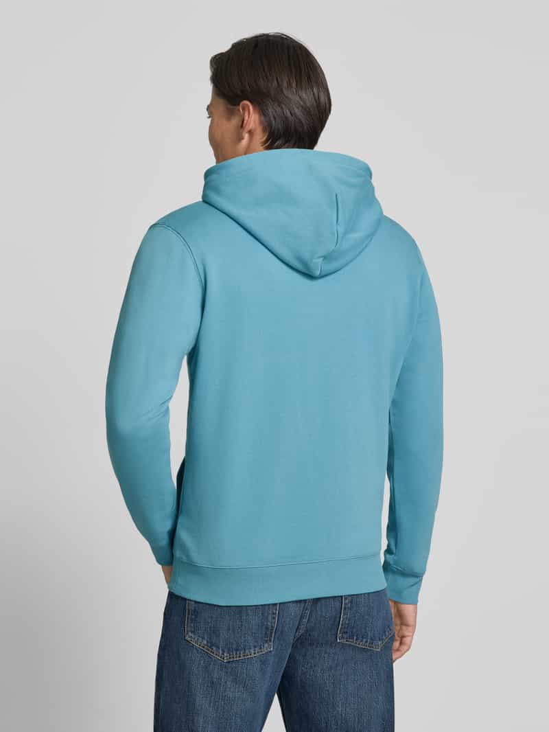 Scotch & Soda Sweatjack met logopatch en kangoeroezak