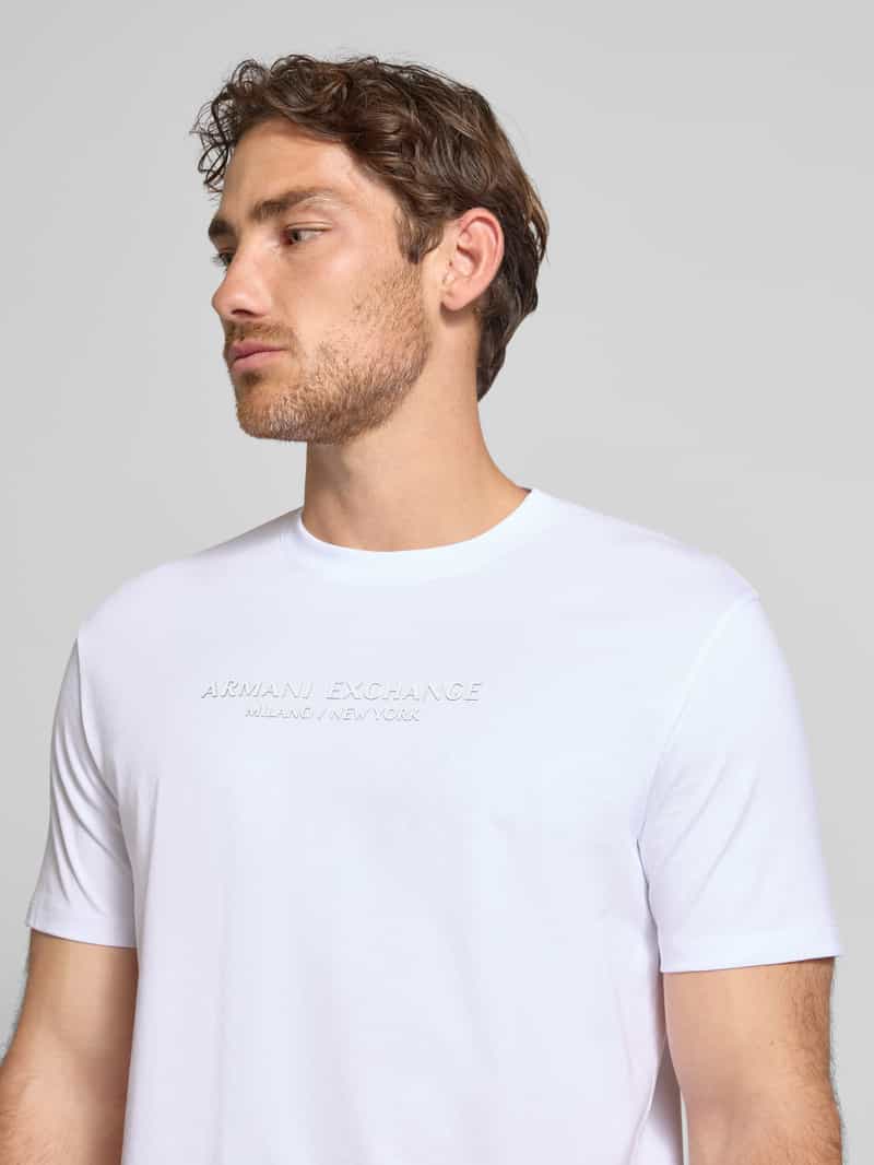 Armani Exchange T-shirt met labelprint