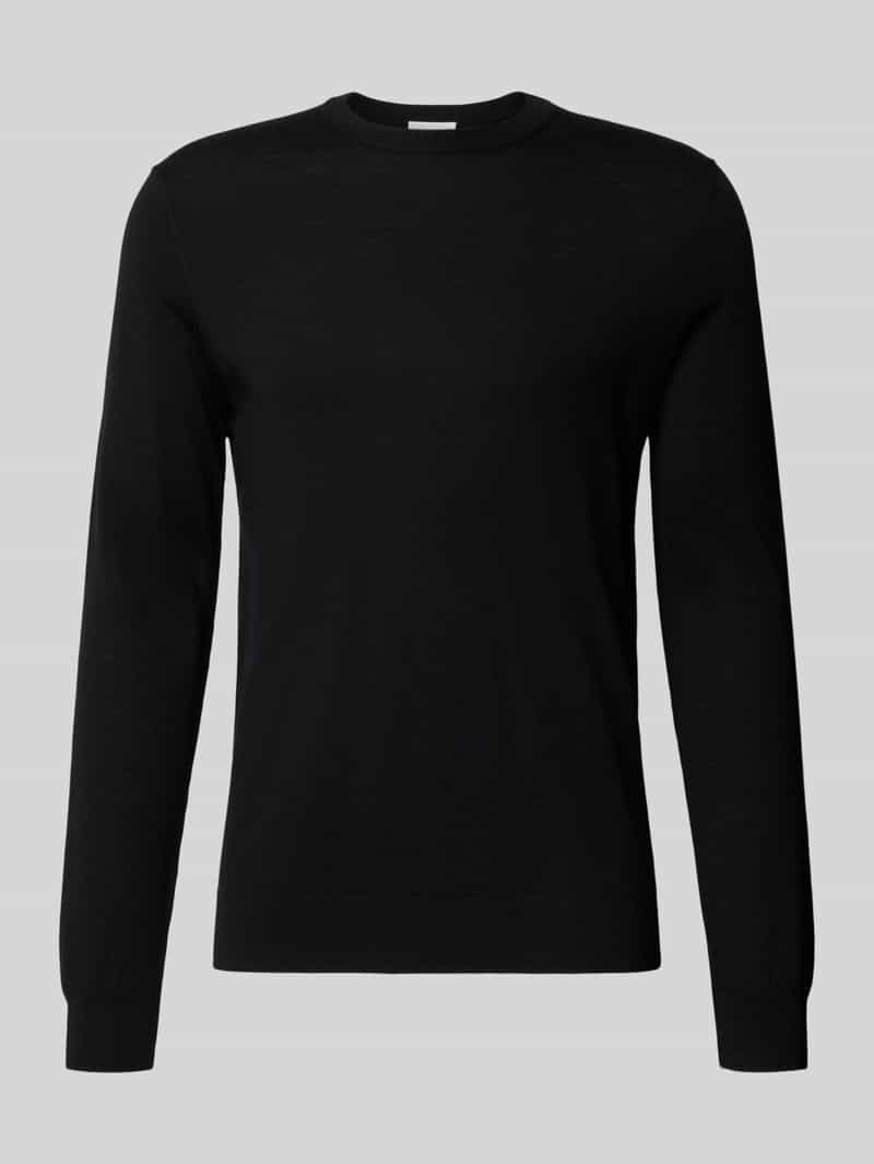 Profuomo Pullover Merinowol Zwart - Maat XL - Heren