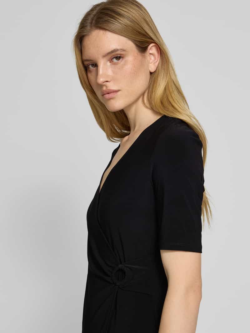 s.Oliver BLACK LABEL Getailleerde midi-jurk in wikkellook