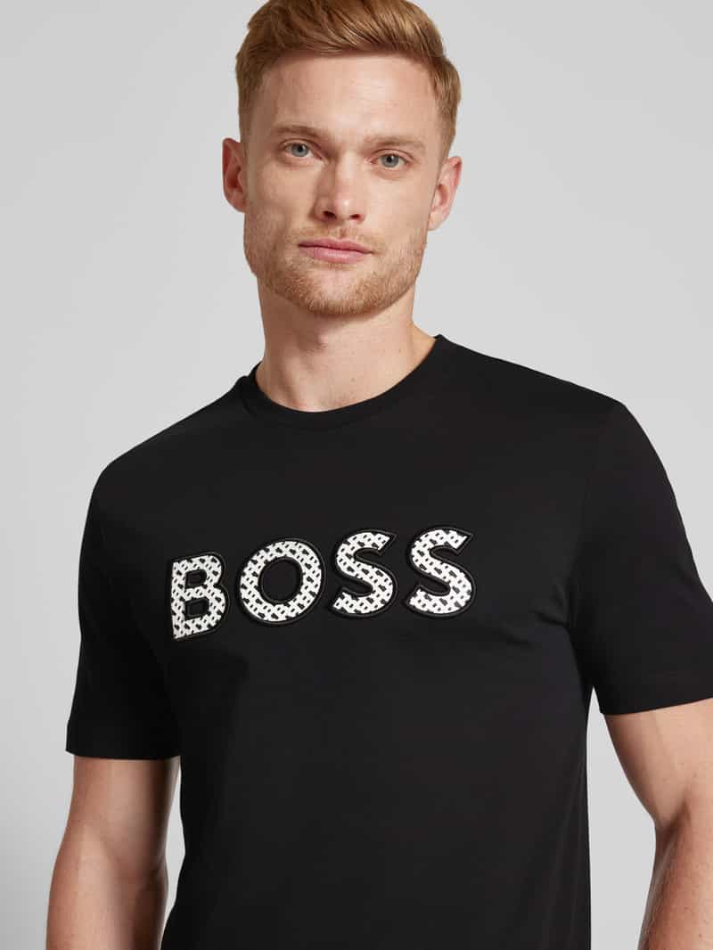 Boss T-shirt met labelprint model 'Thompson'
